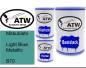 Preview: Mitsubishi, Light Blue Metallic, B70: 500ml Lackdose + 500ml Klarlack + 250ml Härter - Set, von ATW Autoteile West.